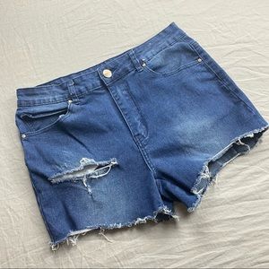 AQ American Quality Denim High Waist Shorts